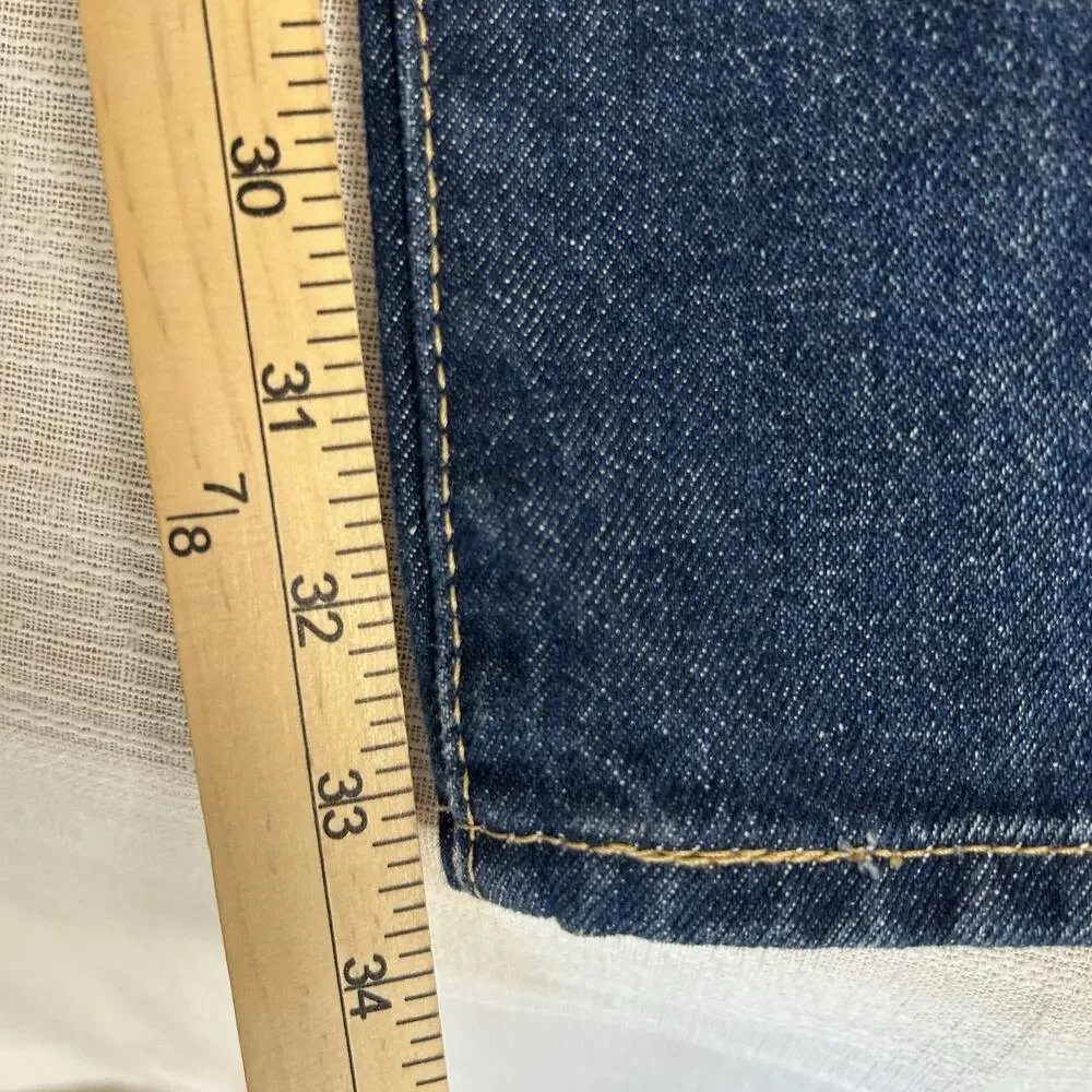 Levis 501 Men's‎ Sz 38x34 Button Fly Jeans Faded Blue Distressed Denim Classic